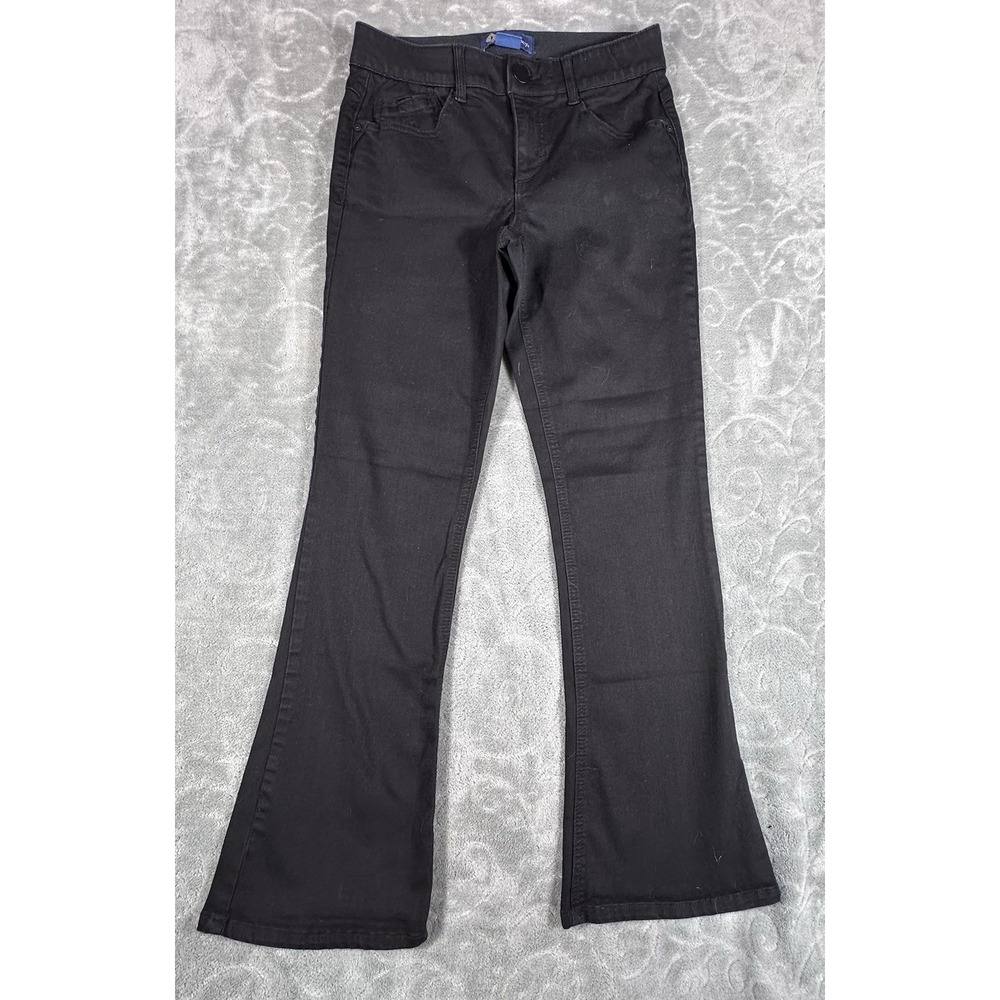 Democracy Ab Solution Jeans Womens 6 Petite Black Flare Cotton Blend Stretchy